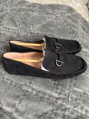 New Cole Haan Classic Black Suede Women’s Loafers 7.5